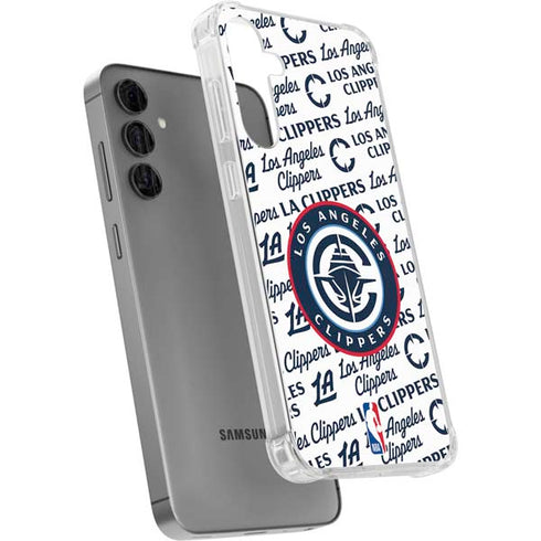 NBA Los Angeles Clippers Blast Text Galaxy S24 Plus Clear Case